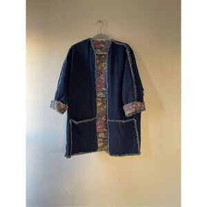 Womens vintage reversible‎ denim jacket size large